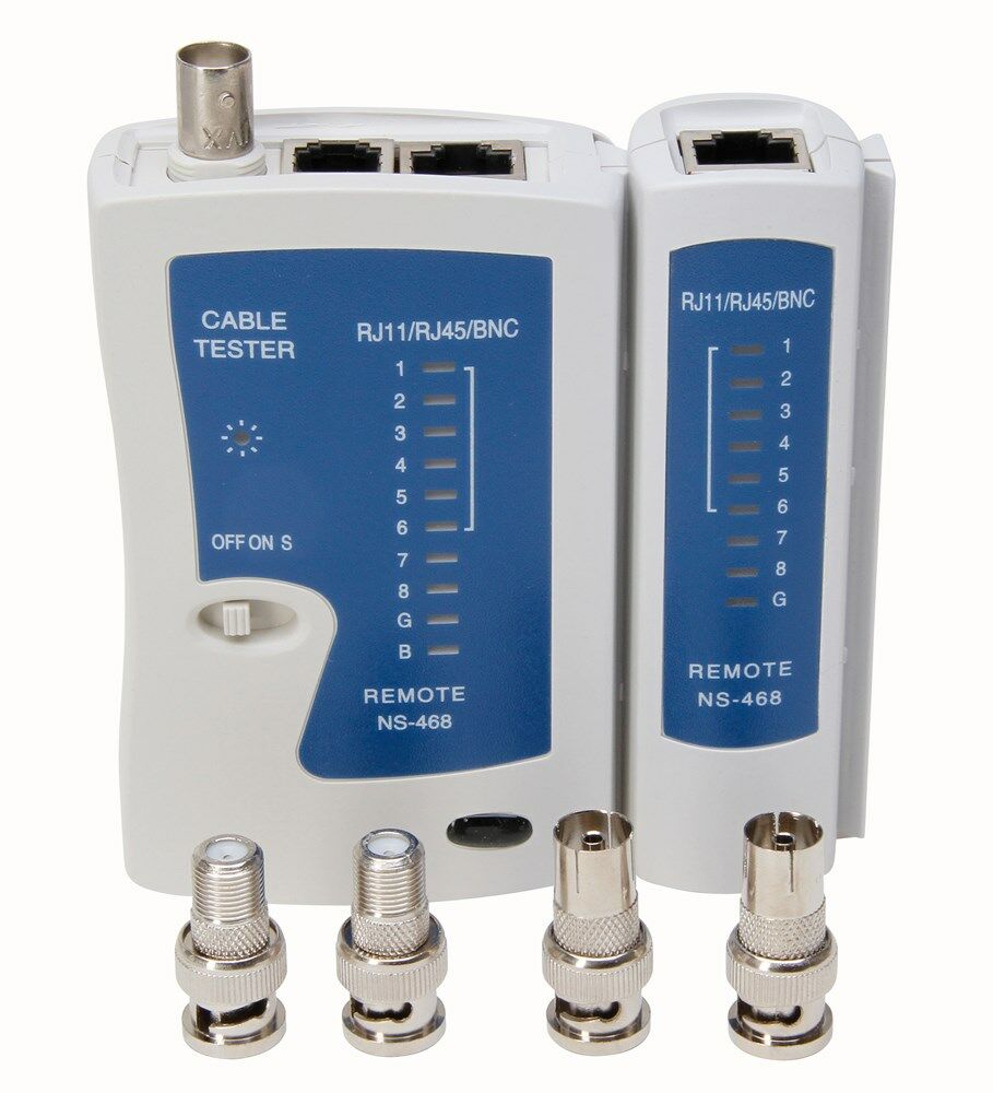 Kopp kabeltester -3 in 1- RJ11/RJ45/coax afbeelding