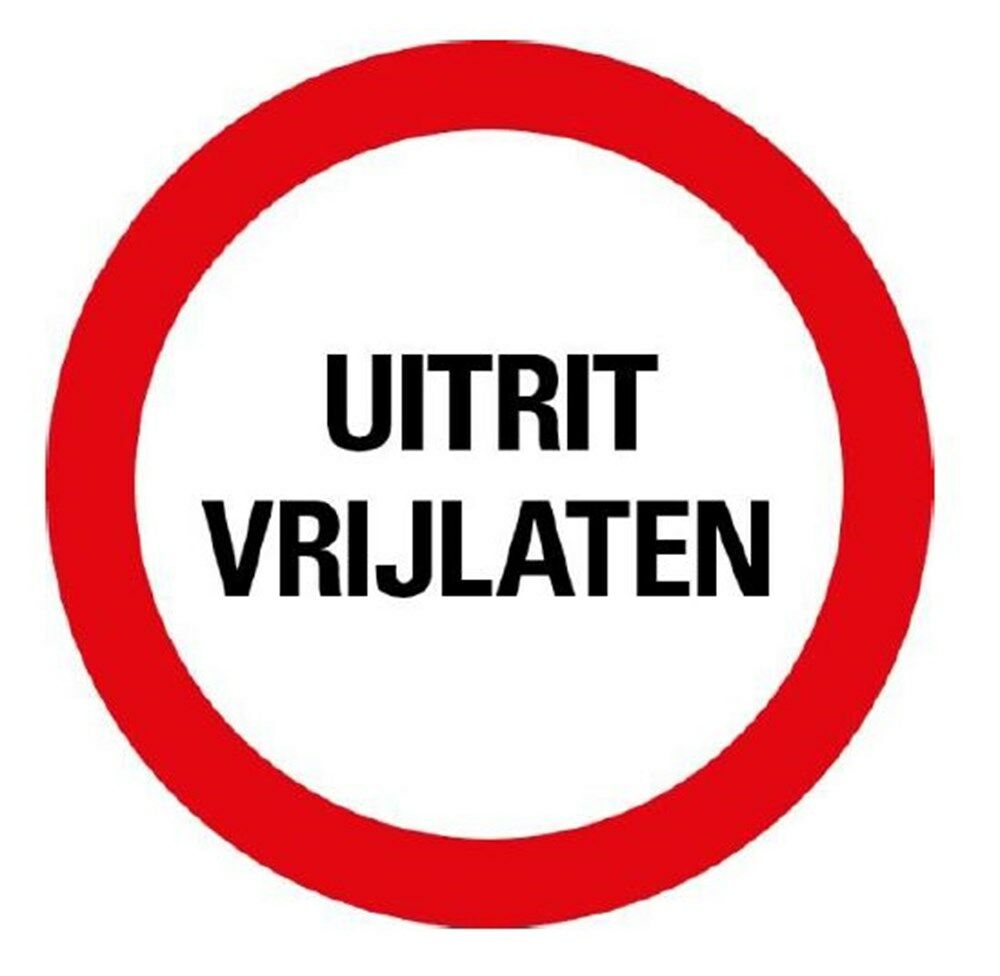 Bord Uitrit Vrijlaten dia 236mm hard kunststof afbeelding