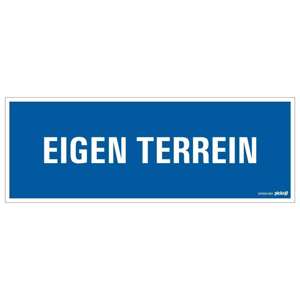 Bord Eigen Terrein 330x120mm rechthoek hard kunststof afbeelding