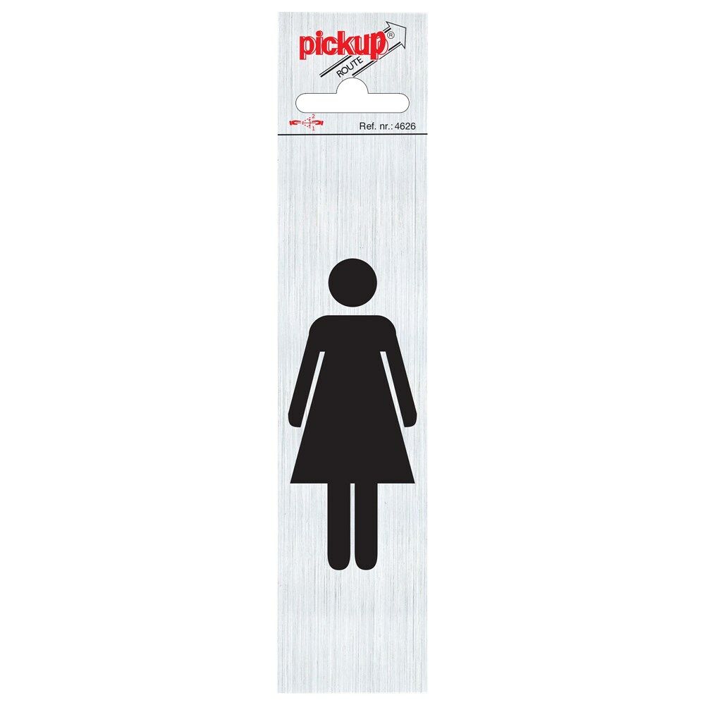 Symboolplaat Vrouw 165x44mm rechthoek alulook,zelfklevend afbeelding