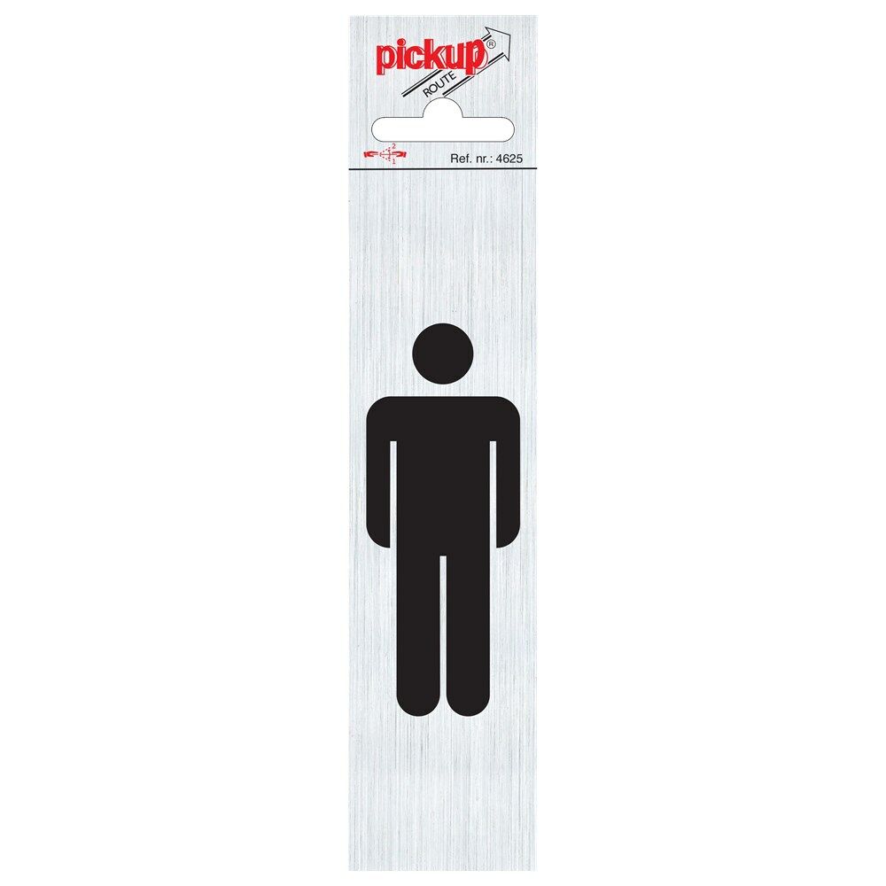 Symboolplaat Man 165x44mm rechthoek alulook,zelfklevend afbeelding