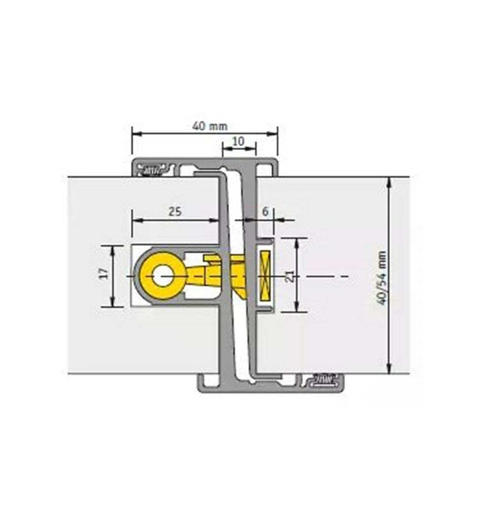 Alprokon deurnaald Prefab 40mm 2450mm Rs Nemef type 007 afbeelding