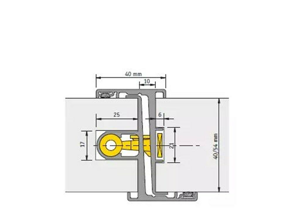 Alprokon deurnaald Prefab 40mm 2450mm Ls Nemef type 007 afbeelding
