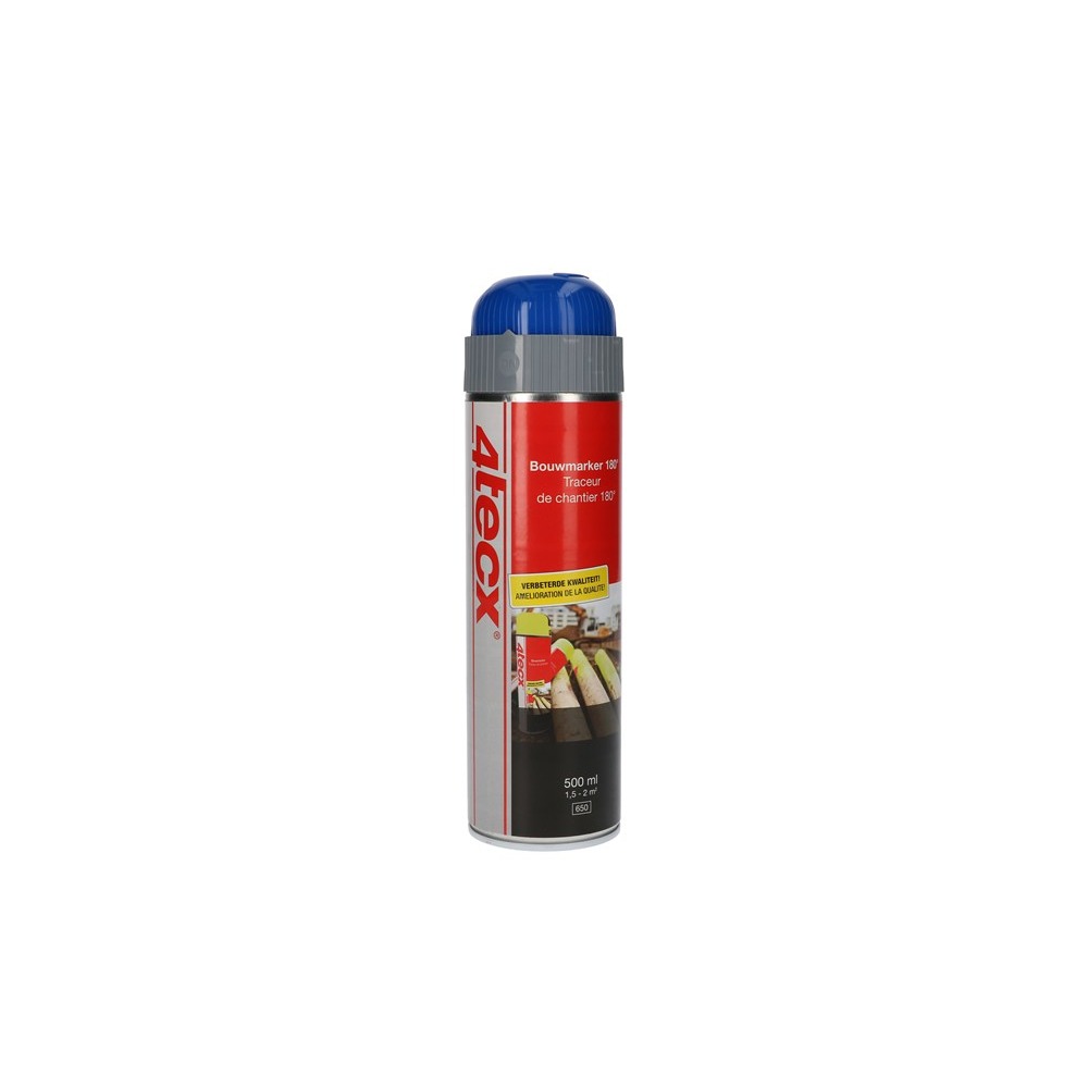 4tecx Bouwmarker blauw fluor 500ml