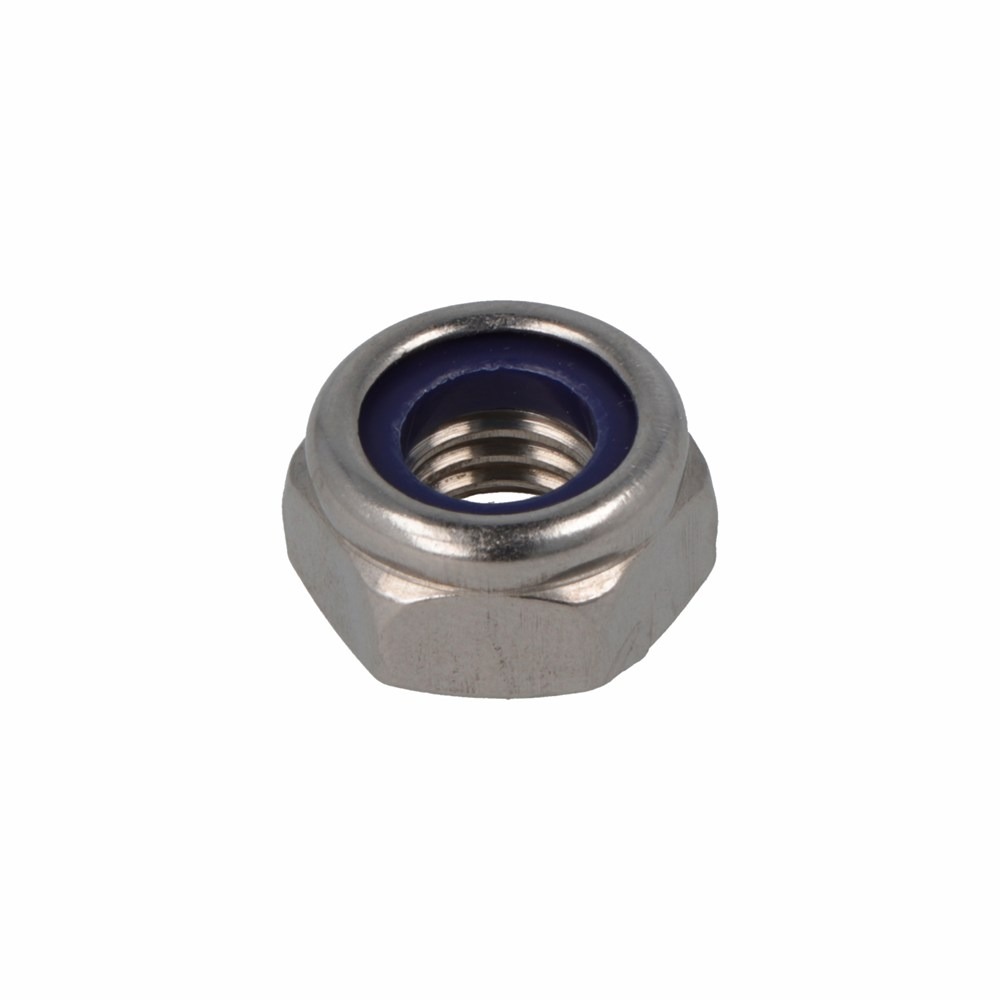 Zeskantmoer zelfborgend rvs A2 M10 DIN985 afbeelding