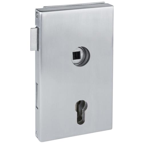 Glazen deur-slotkast 6053 MOLINA, PZ-geboord, DIN rechts, afwerking 60 (mat roestvrij staal), nr. 11174