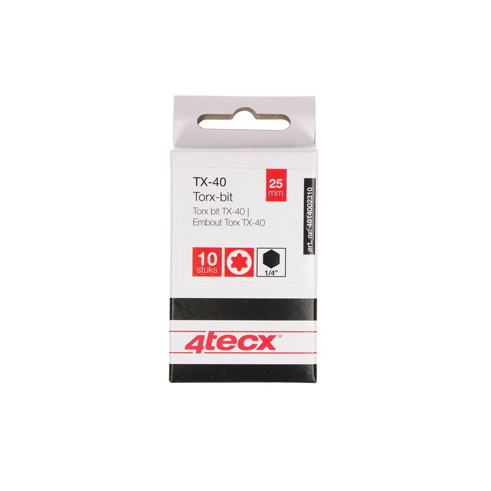 4tecx Torx-bit Tx-40 25mm Impact 10 stuks