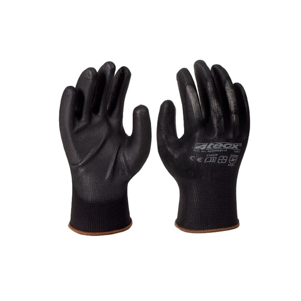 4tecx Handschoen PU zwart 3 paar maat 10