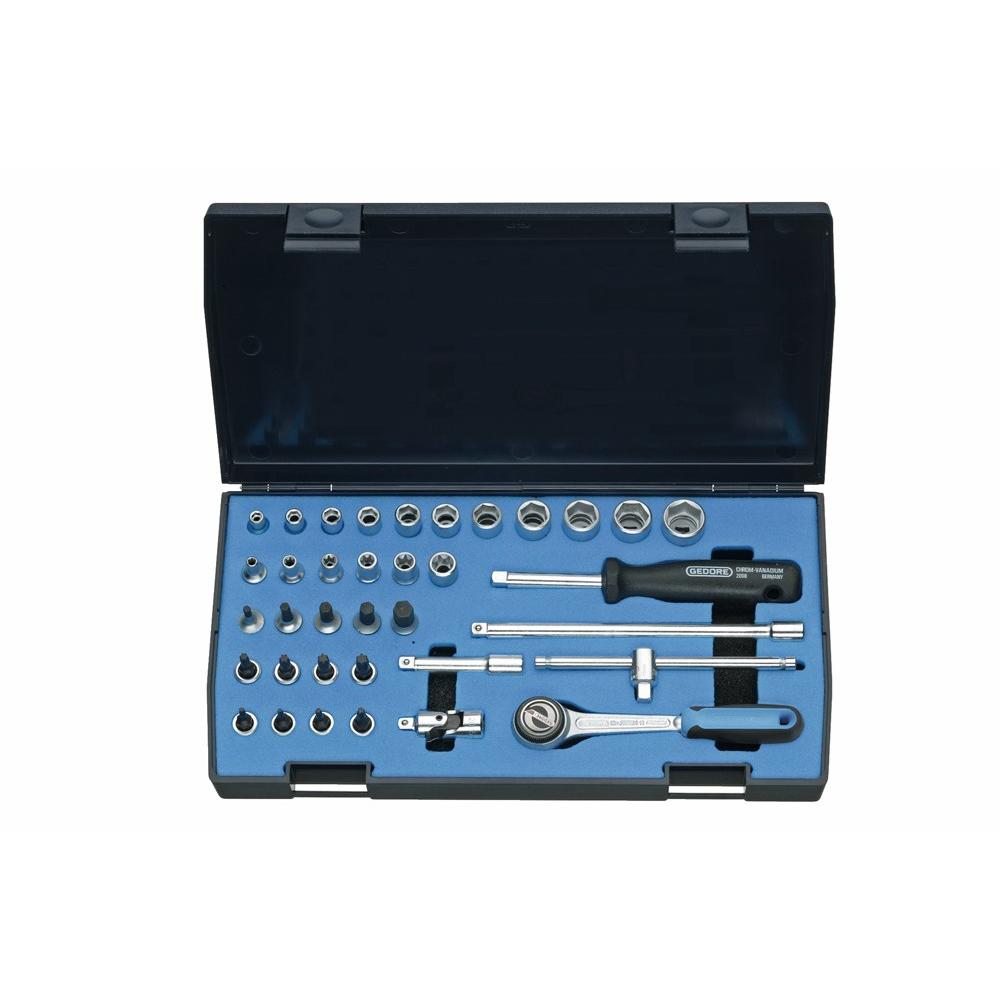 Dopsleutelset 20 ITU-3 36-delig 1/4 inch sleutelwijdtes 4-14 mm aantal tanden 72 afbeelding