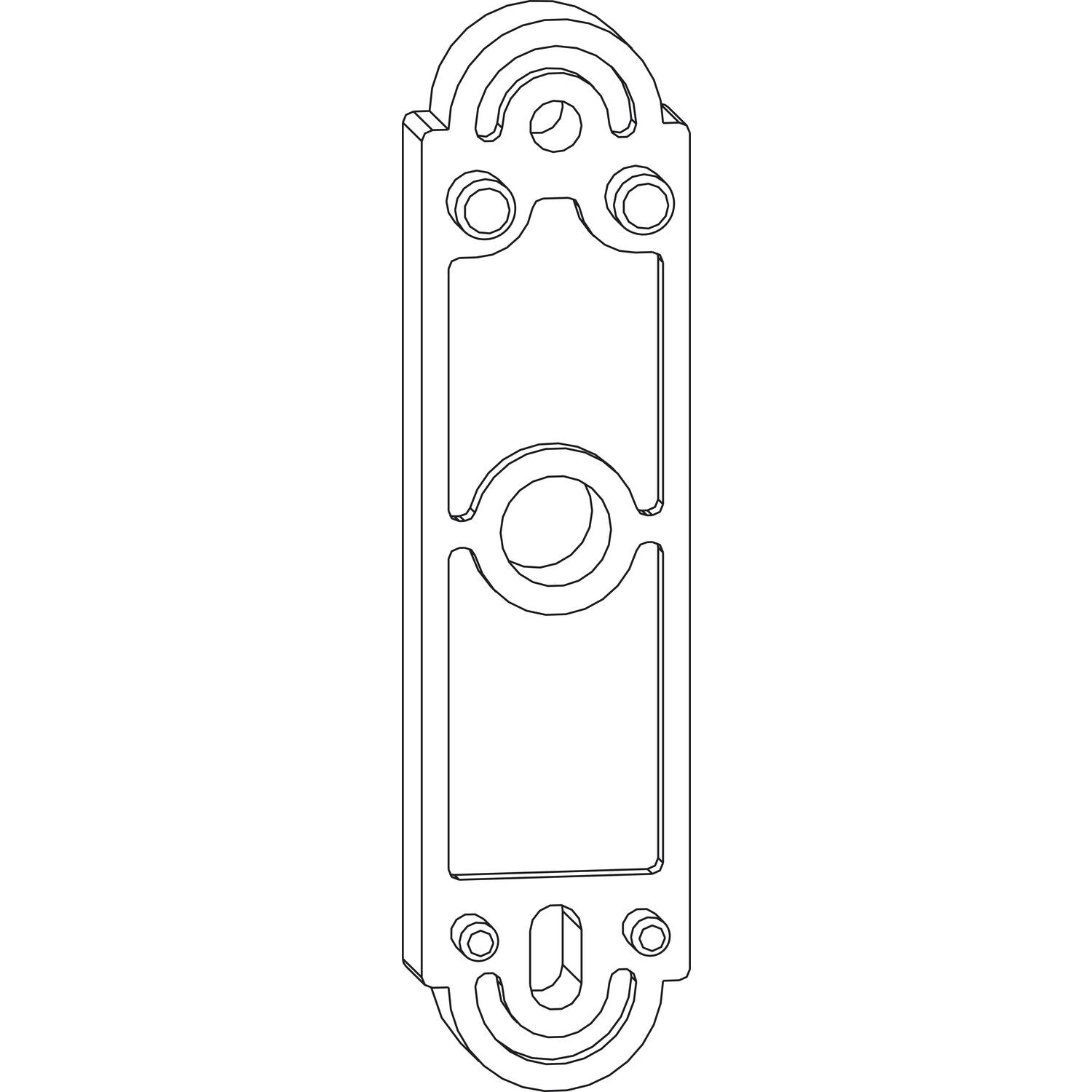 Vulplaat 5mm deurvastzetter zwart rustico