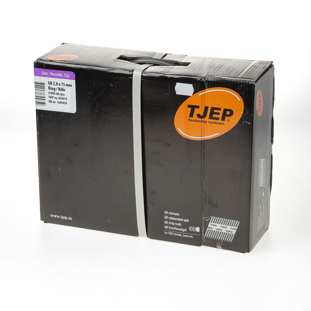 Stripnagel d-kop 2,8x75ring 34gr verz. (4000) afbeelding