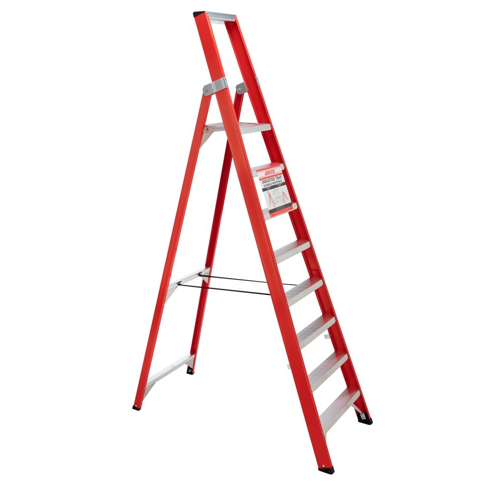 4tecx Trap enkel oploopbaar aluminium 1 x 8 tredes