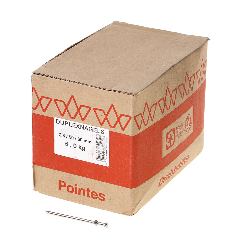 Duplexnagel blank 2.8x60/50 afbeelding