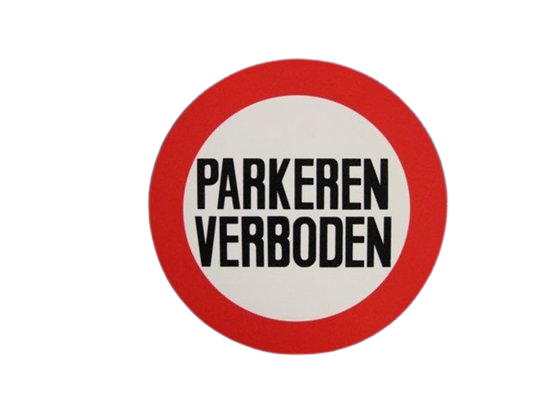BORD ROND VERBODEN TE PARKEREN afbeelding