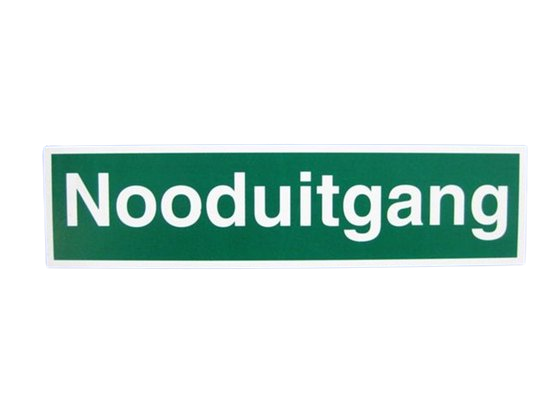 BORD PLASTIC GROEN NOODUITGANG afbeelding