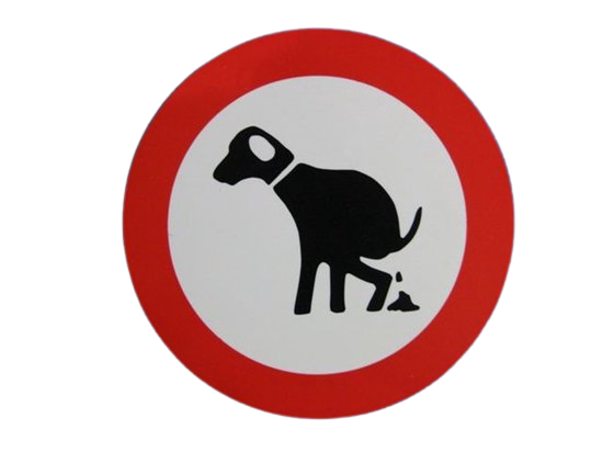 BORD ROND 236MM POEPENDE HOND afbeelding