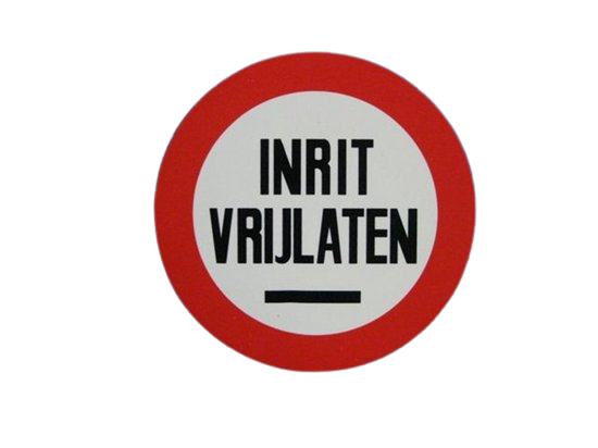BORD ROND INRIT VRIJLATEN afbeelding