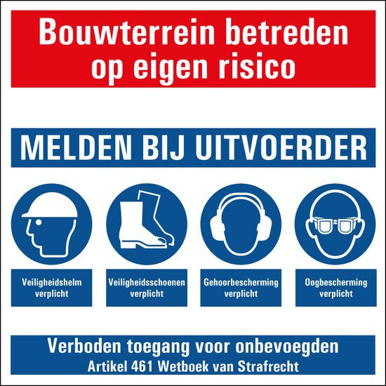 MELDEN BIJ UITVOERDER 40x12 afbeelding