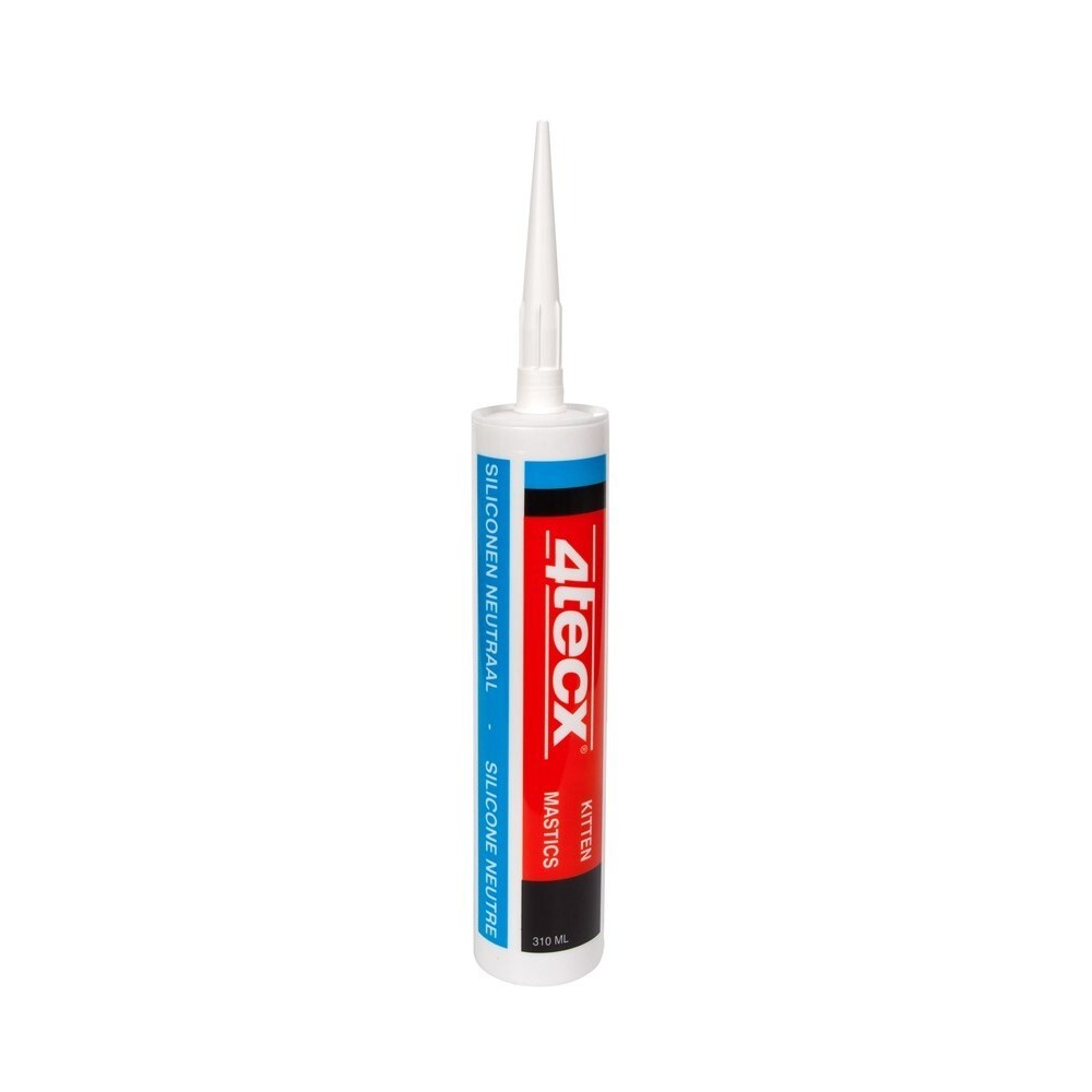4tecx Siliconenkit neutraal wit 310ml