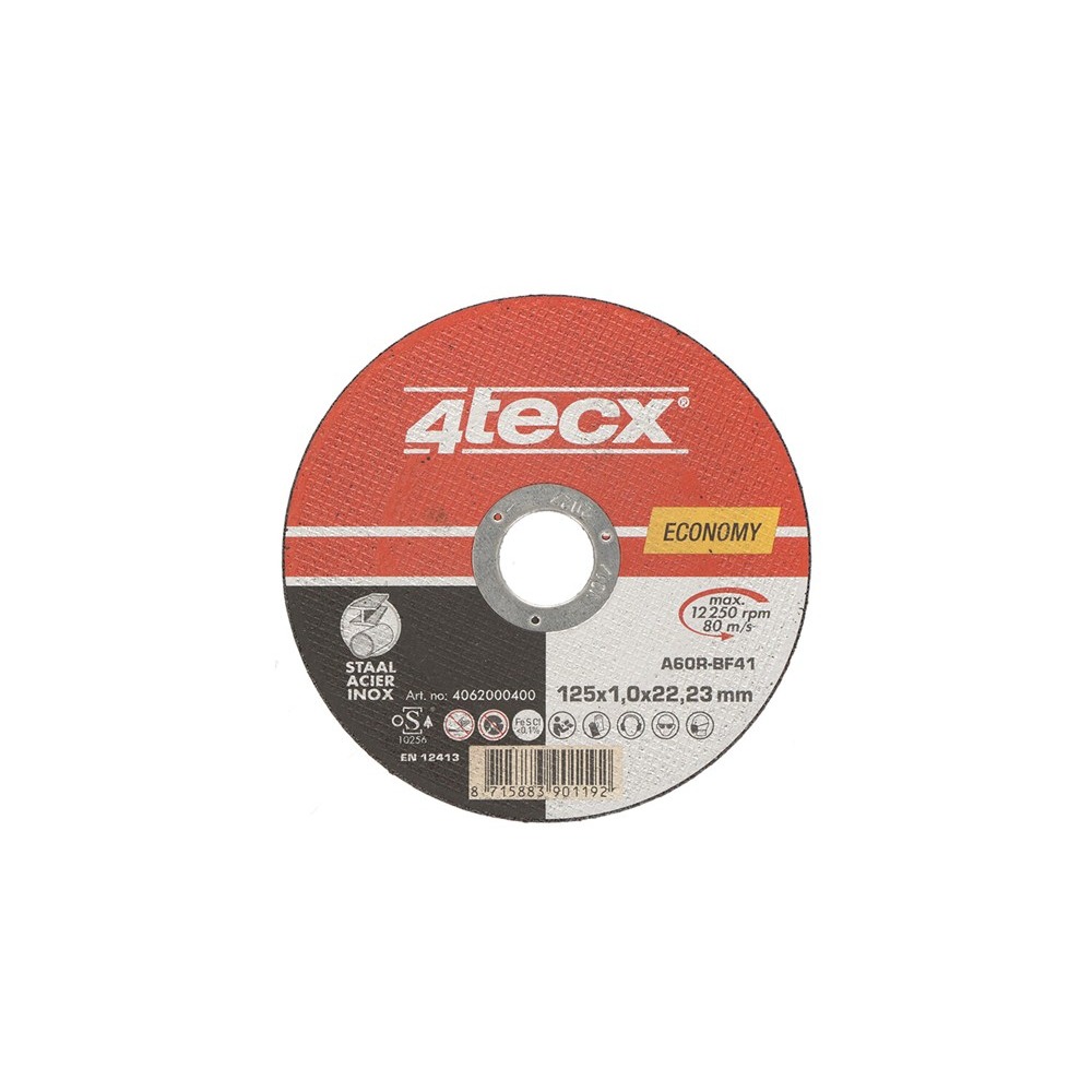 4tecx Doorslijpschijf Economy-line A60V T41 125 x 1,0 X 22,2mm