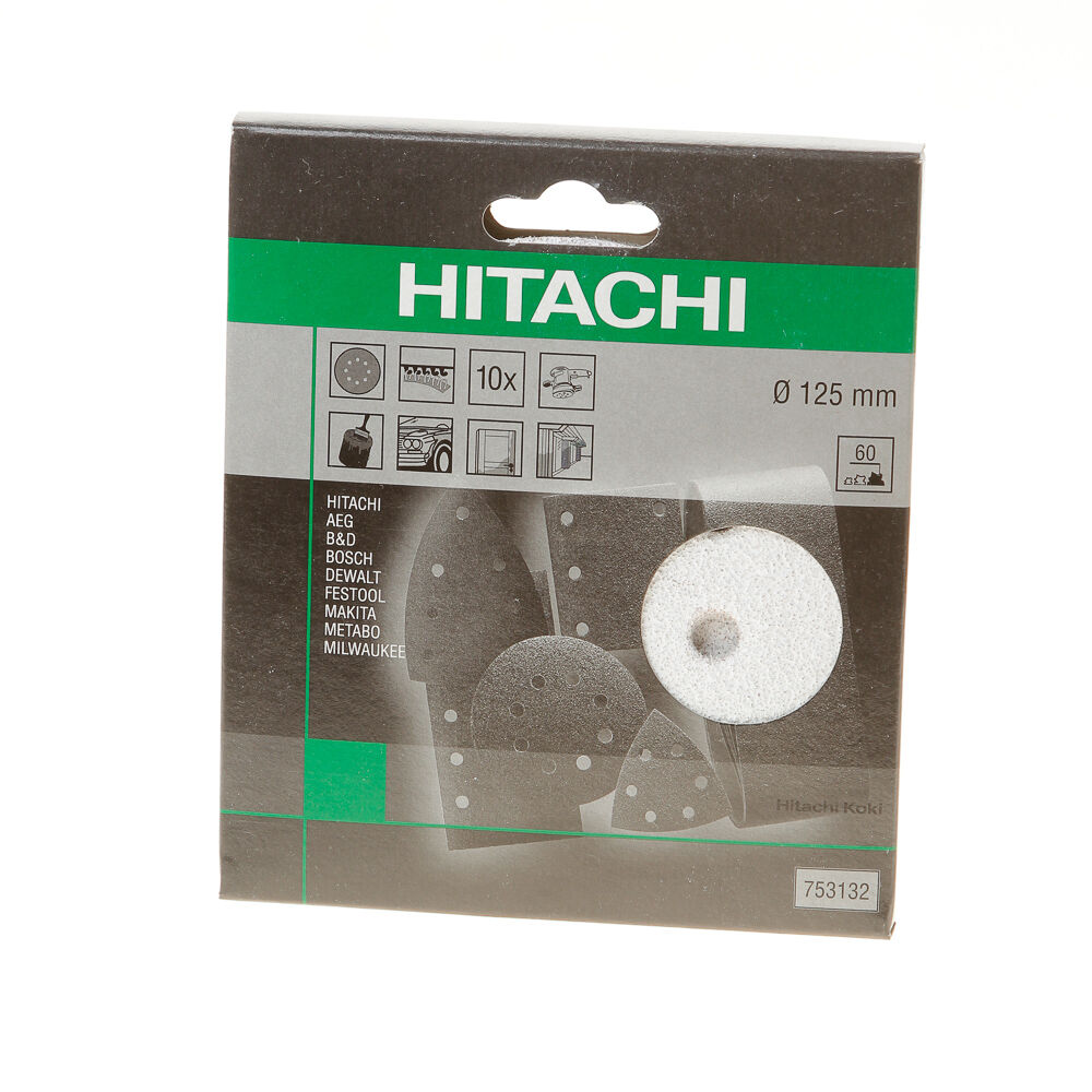 Schuurschijf D.125 K60 Velcro wit (10 st) afbeelding