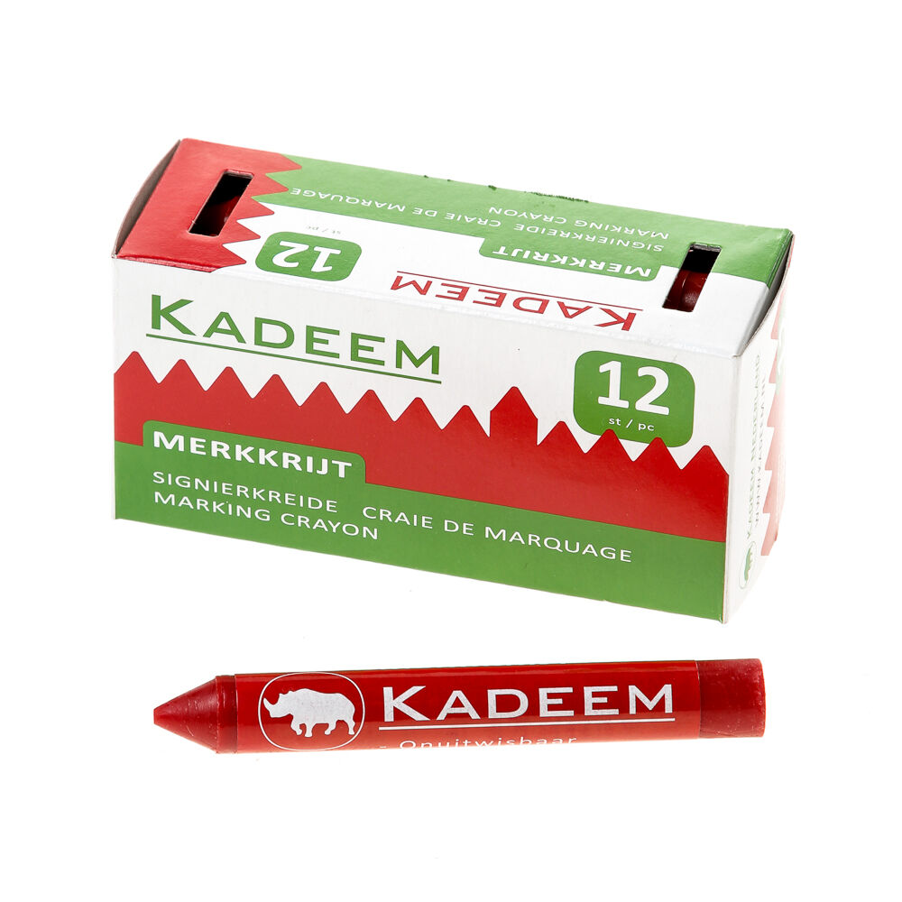 Kadeem merkkrijt 13mm rood(12) afbeelding