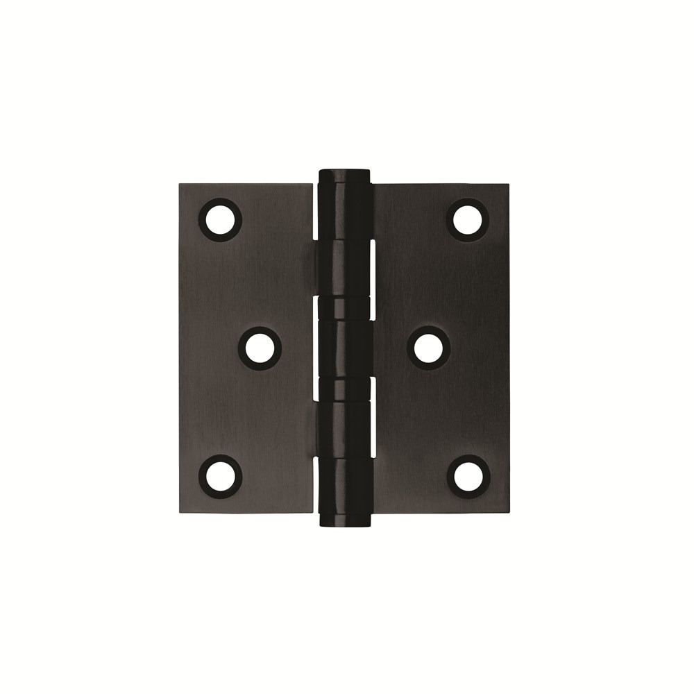 Kogellagersch. 76x76x2.5 mm rechte hoek zwart