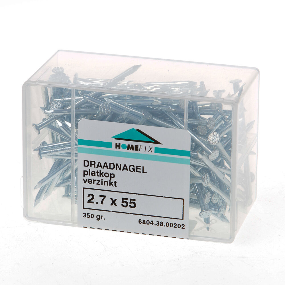 Draadnagels pk 2,7x55 vz (400gr) afbeelding