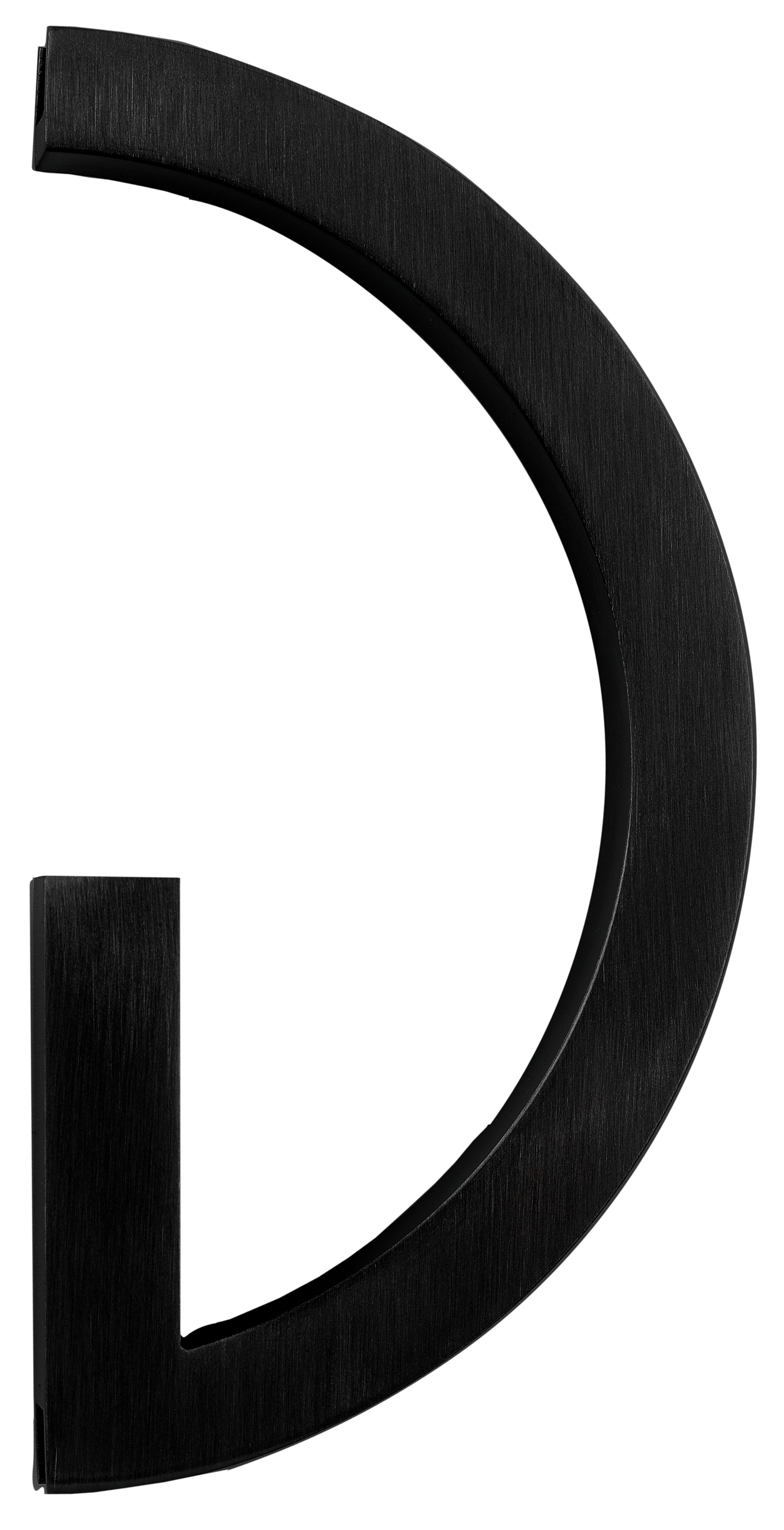 Glasdeurkom 1/2 maan open 106mmx52mm, zwart afbeelding