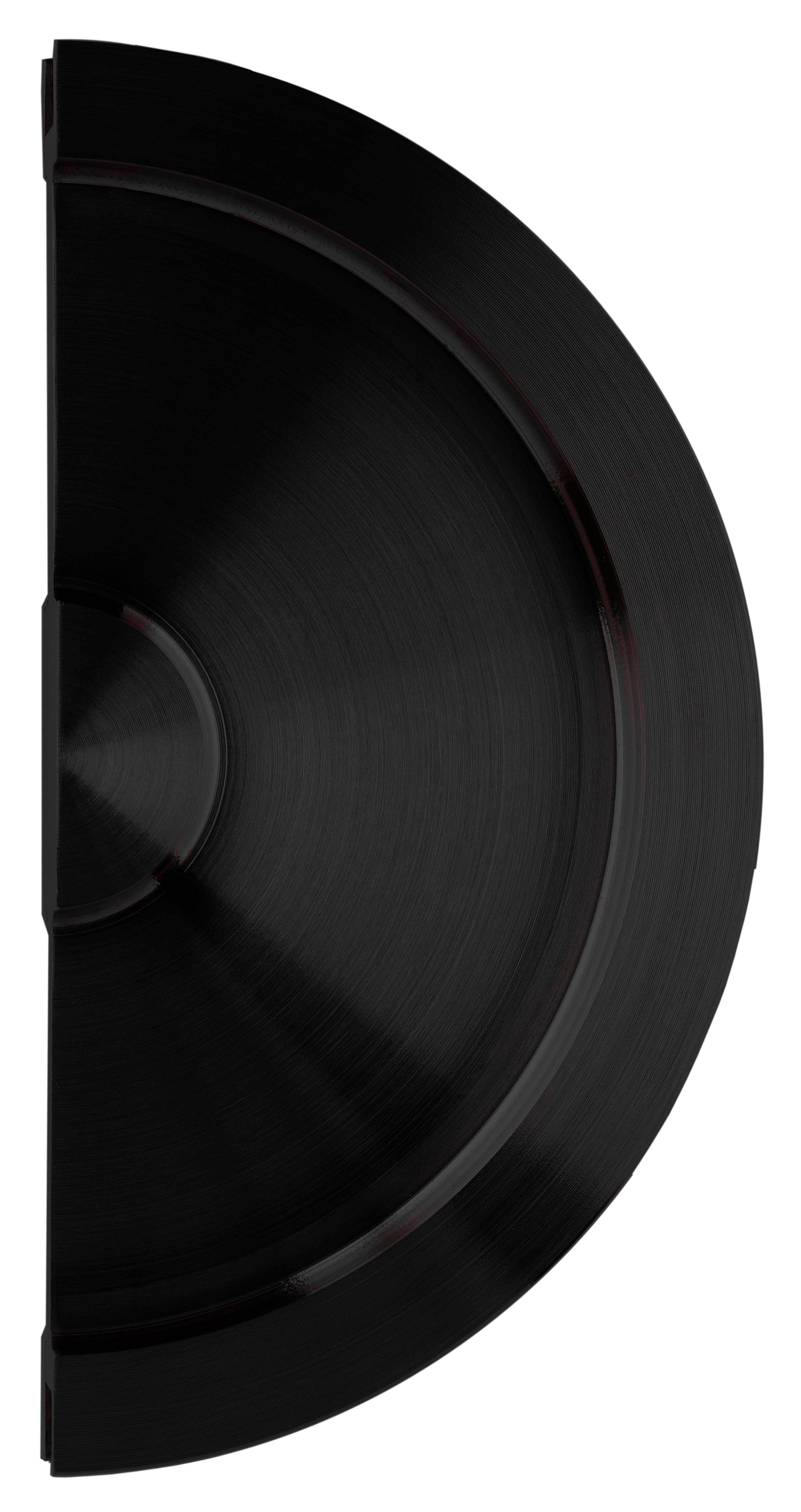 Artitec Wallebroek Glasdeurkom 1 2 maan gesloten 106mmx52mm zwart