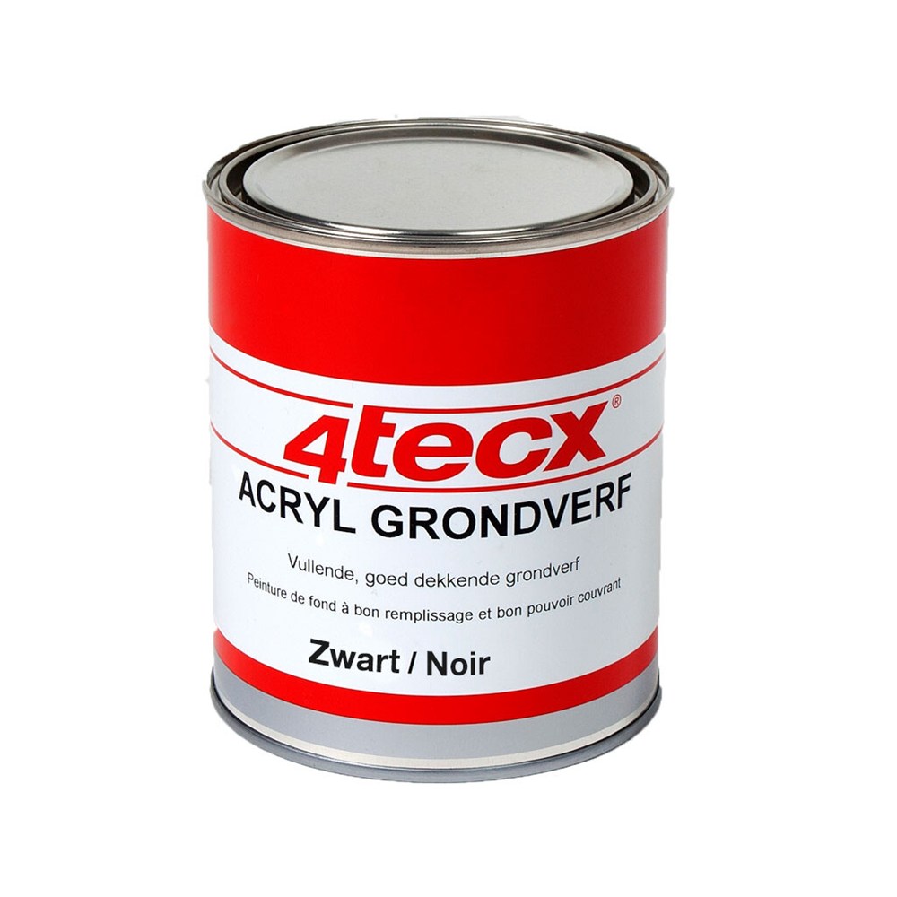 4tecx Acryl grondverf zwart 0,75ltr afbeelding