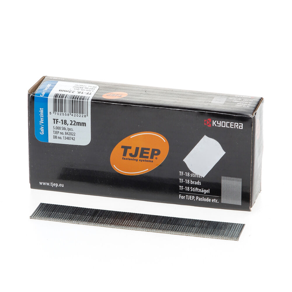 Minibrad 18G 1.2mm l= 22mm recht verz. (5000) afbeelding