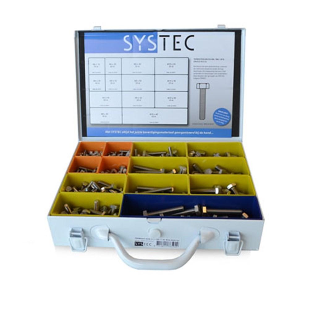 Systec assortimentkoffer tapbouten rvs A2 M6 t/m M10 DIN933