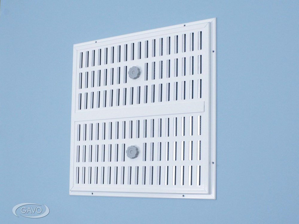 Schuifrooster aluminium samengesteld wit RAL 9010