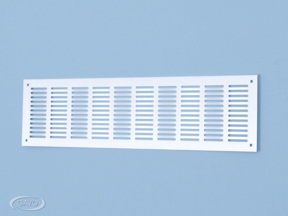 Ventilatieplaat aluminium vlak wit