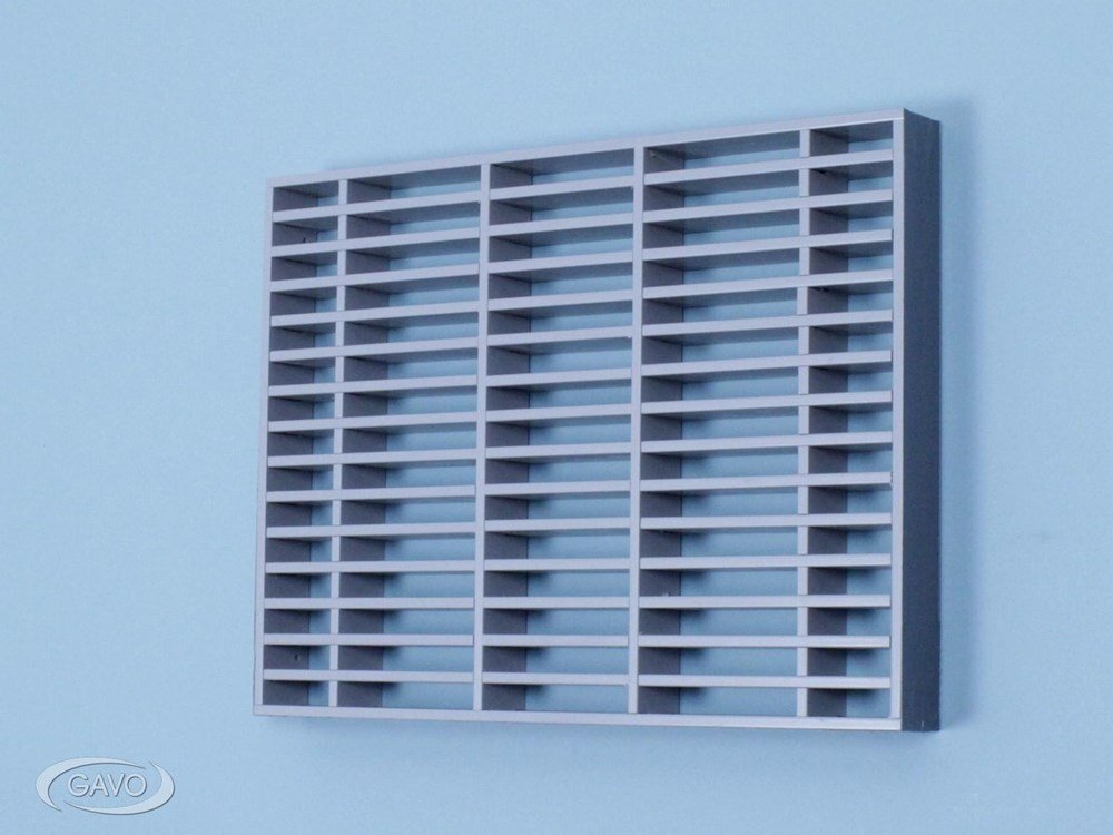Lamellenrooster brandwerend zonder kader grijze lamellen