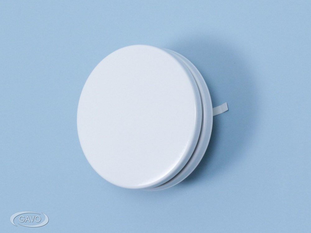 Toevoerventiel rond staal RAL 9010 buis 100 mm