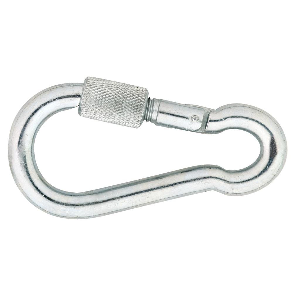 Karabijnhaak met schroef 080x08mm rvs