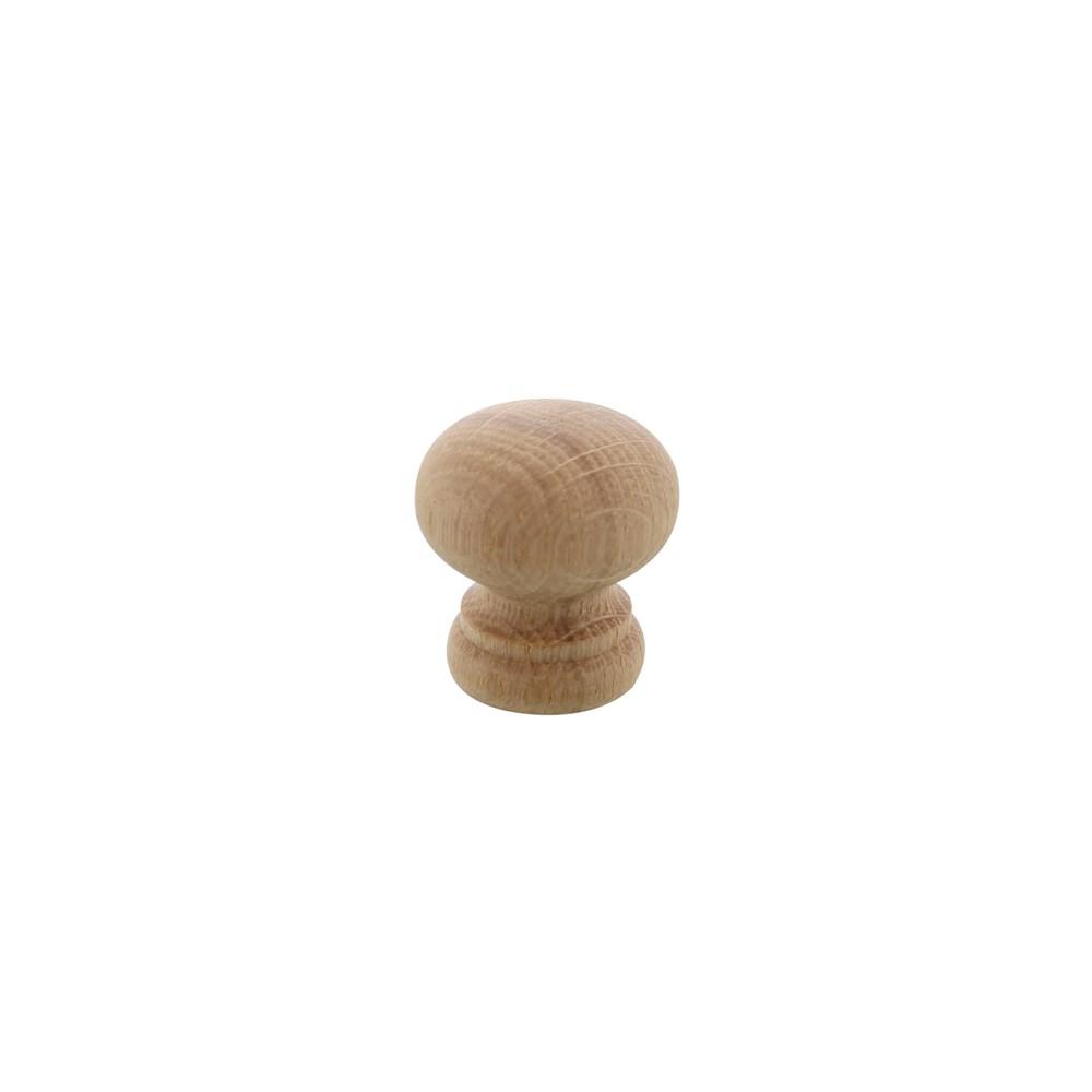 Knop 30mm Paddenstoel eikenhout afbeelding