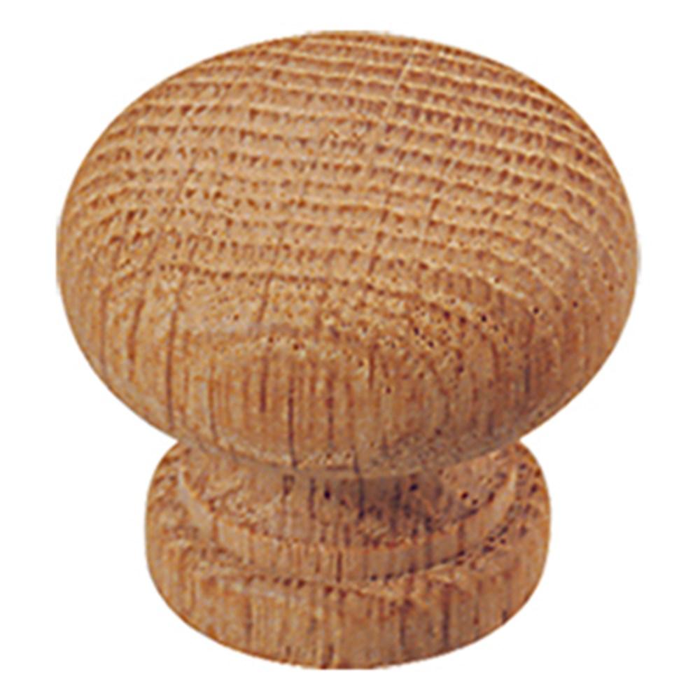 Knop 40mm Paddenstoel eikenhout afbeelding