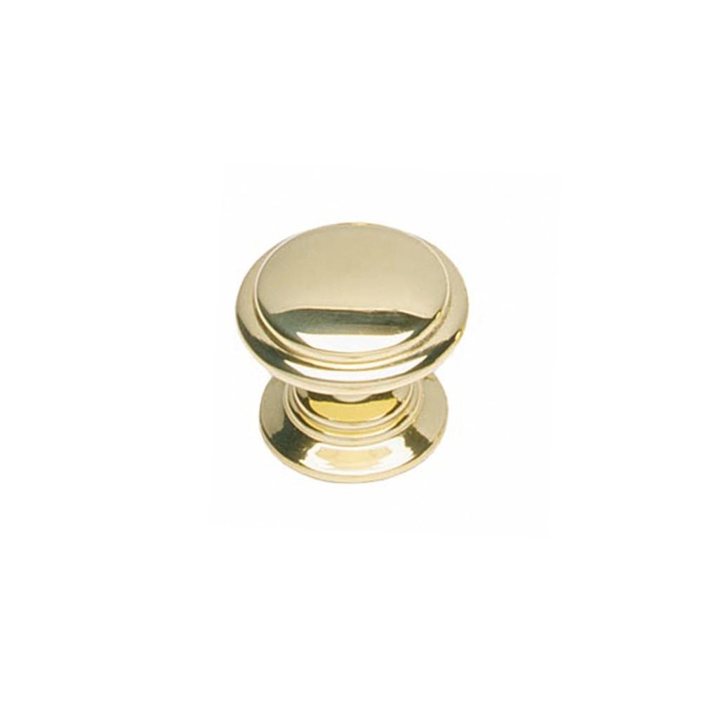Knop afgerond 32mm messing gelakt afbeelding