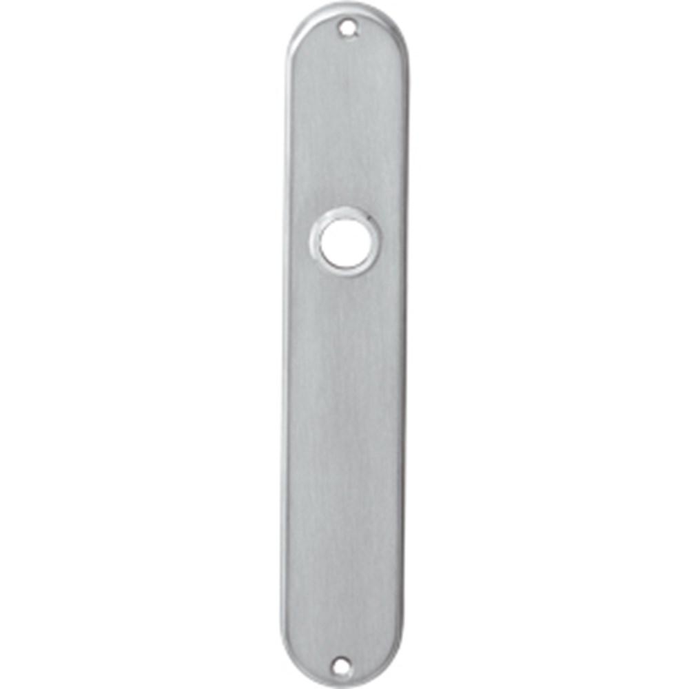 Langschild ovaal 220x41mm sleutelgat 78mm RVS afbeelding