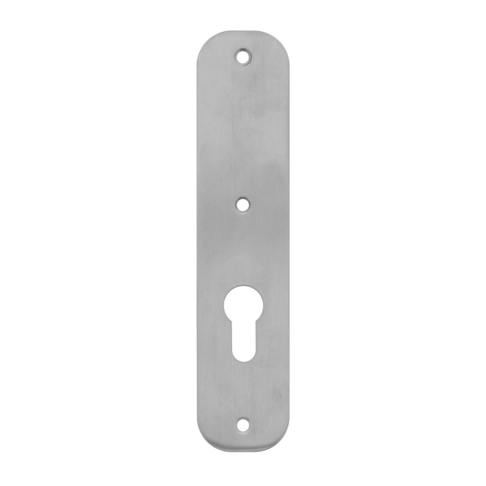 Schild plat 190x42x2mm profielcilindergat 72mm RVS afbeelding