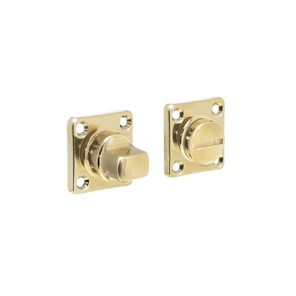 WC-sluiting 8mm vierkant 38x38x5mm messing gelakt afbeelding