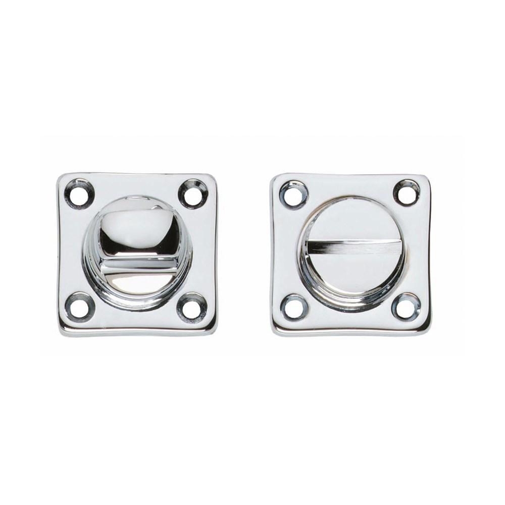 WC-sluiting 8mm vierkant 38x38x5mm messing verchroomd afbeelding