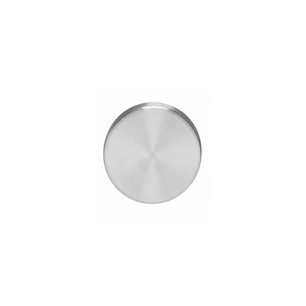 Afdekplaatje kunststof verdekt met nokken ø55x8mm, circulair geborsteld, rvs afbeelding
