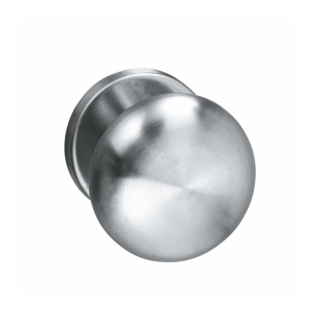 Knopkruk padd. op rozet m.ring rvs geborst. afbeelding