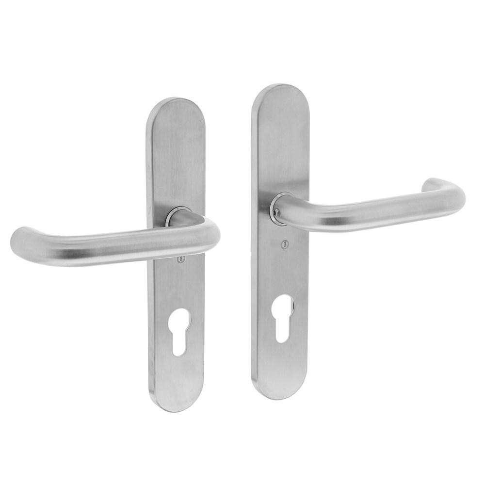 Deurkr.Rond schild PC 72 mm rvs geborst. afbeelding