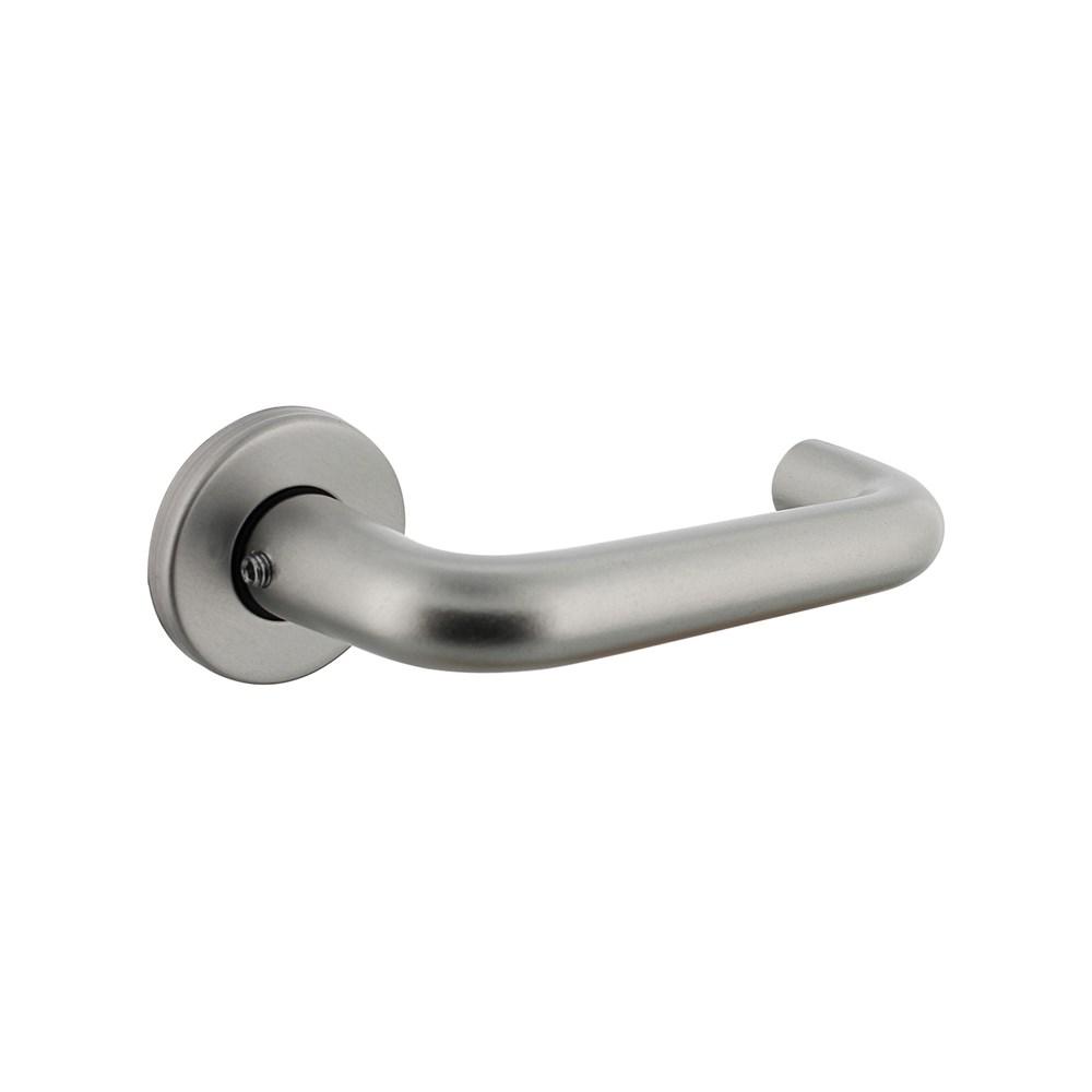 Deurkruk Rond en rozet met nok aluminium F1 afbeelding