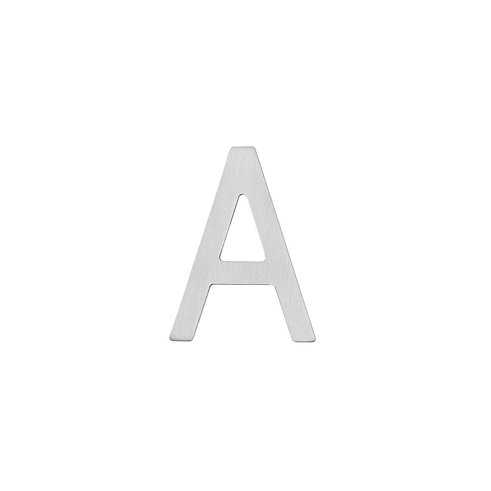 Huisletter A 100 mm rvs geborst. afbeelding